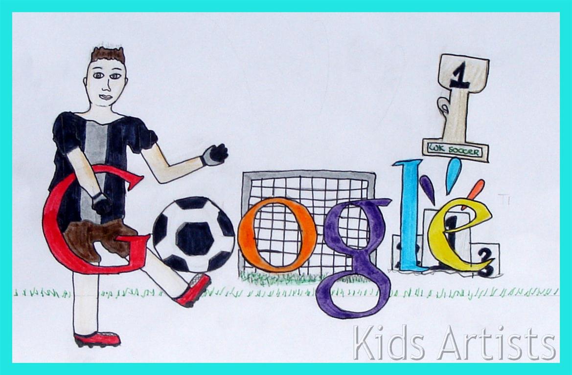 Kids Artists Doodle for Google I love football
